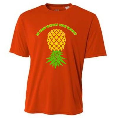 Upside Down Pineapple Gift Sharing Swinger Great Gift Cooling Performance Crew T-Shirt