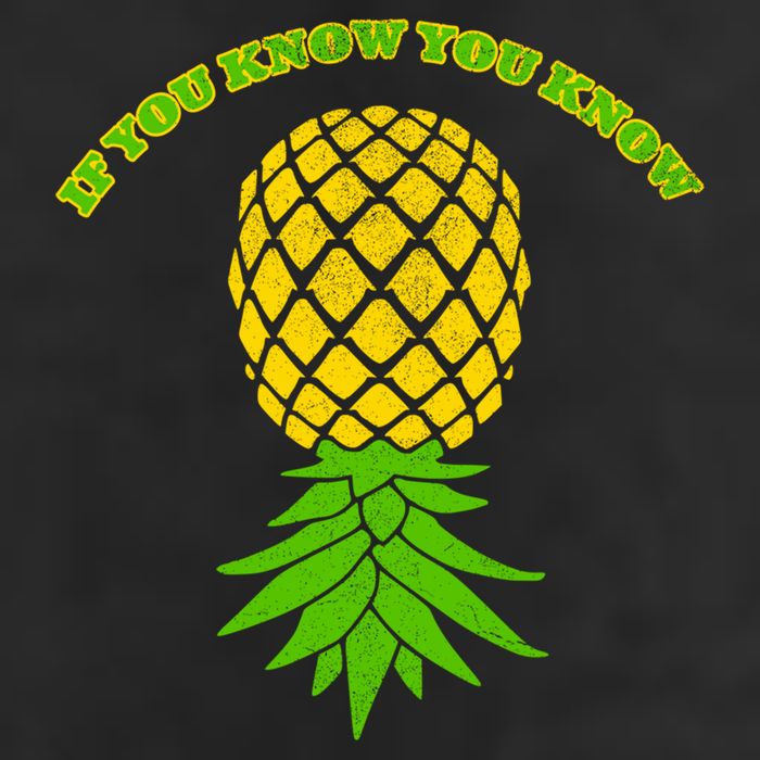 Upside Down Pineapple Gift Sharing Swinger Great Gift 7 Panel Mesh Trucker Snapback Hat