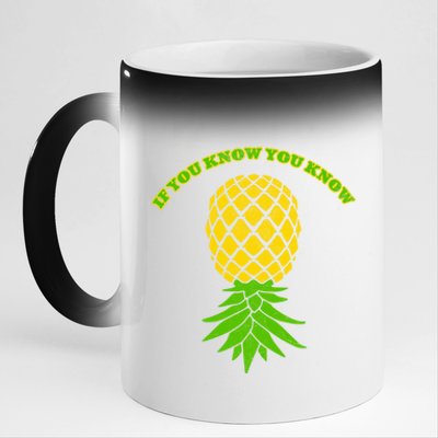 Upside Down Pineapple Gift Sharing Swinger Great Gift 11oz Black Color Changing Mug