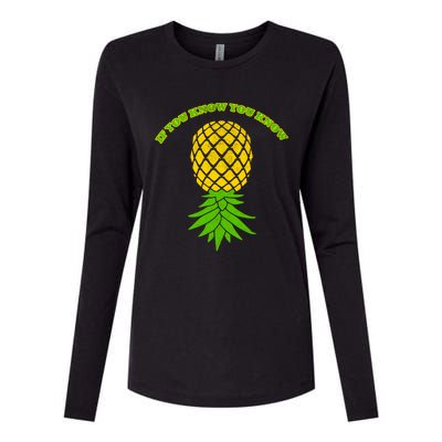 Upside Down Pineapple Gift Sharing Swinger Great Gift Womens Cotton Relaxed Long Sleeve T-Shirt