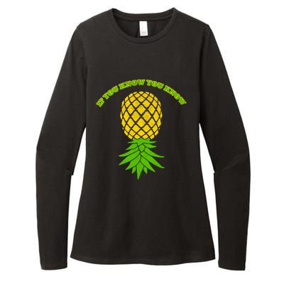 Upside Down Pineapple Gift Sharing Swinger Great Gift Womens CVC Long Sleeve Shirt