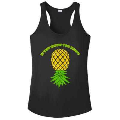 Upside Down Pineapple Gift Sharing Swinger Great Gift Ladies PosiCharge Competitor Racerback Tank