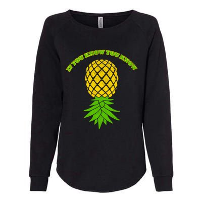 Upside Down Pineapple Gift Sharing Swinger Great Gift Womens California Wash Sweatshirt