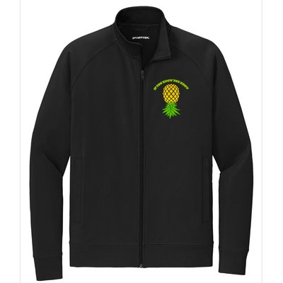 Upside Down Pineapple Gift Sharing Swinger Great Gift Stretch Full-Zip Cadet Jacket