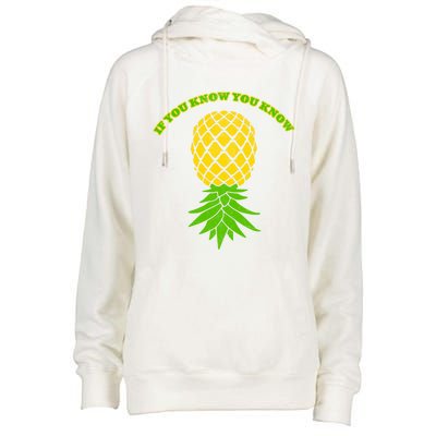 Upside Down Pineapple Gift Sharing Swinger Great Gift Womens Funnel Neck Pullover Hood