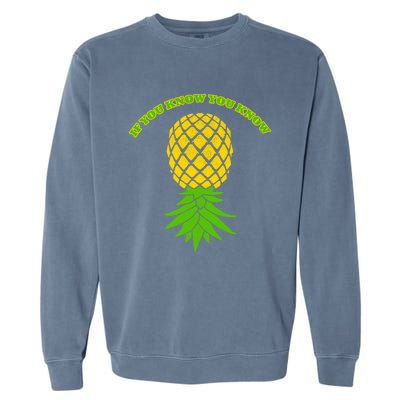 Upside Down Pineapple Gift Sharing Swinger Great Gift Garment-Dyed Sweatshirt