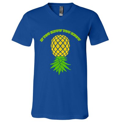 Upside Down Pineapple Gift Sharing Swinger Great Gift V-Neck T-Shirt