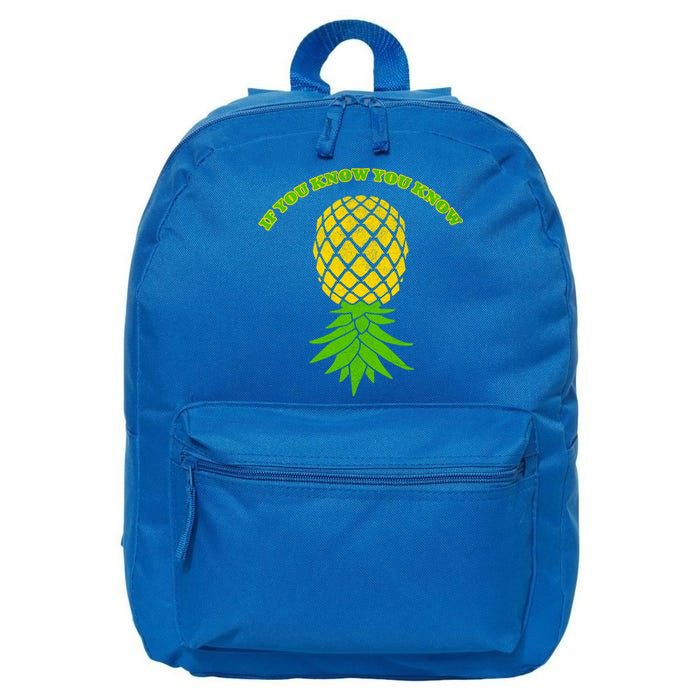 Upside Down Pineapple Gift Sharing Swinger Great Gift 16 in Basic Backpack