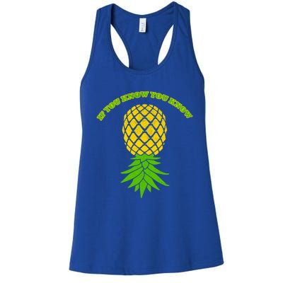 Upside Down Pineapple Gift Sharing Swinger Great Gift Women's Racerback Tank