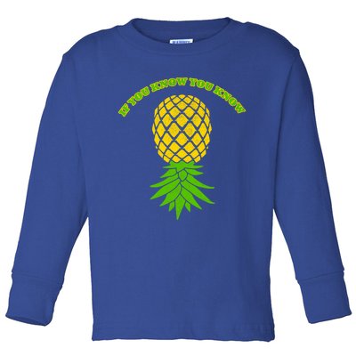 Upside Down Pineapple Gift Sharing Swinger Great Gift Toddler Long Sleeve Shirt