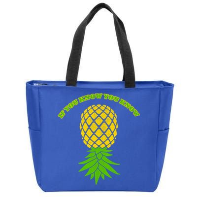 Upside Down Pineapple Gift Sharing Swinger Great Gift Zip Tote Bag