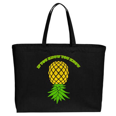 Upside Down Pineapple Gift Sharing Swinger Great Gift Cotton Canvas Jumbo Tote