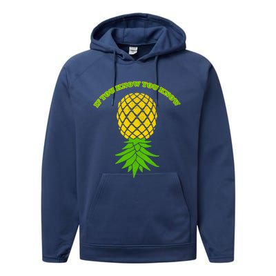 Upside Down Pineapple Gift Sharing Swinger Great Gift Performance Fleece Hoodie