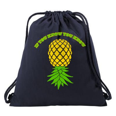 Upside Down Pineapple Gift Sharing Swinger Great Gift Drawstring Bag