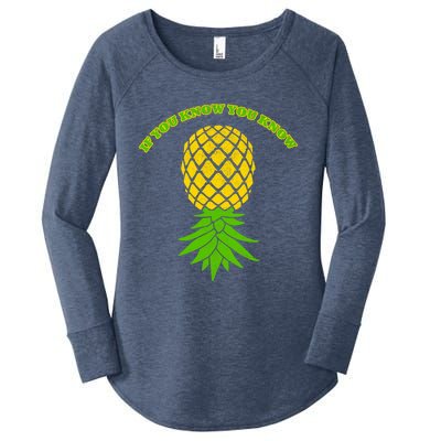 Upside Down Pineapple Gift Sharing Swinger Great Gift Women's Perfect Tri Tunic Long Sleeve Shirt