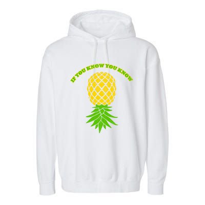 Upside Down Pineapple Gift Sharing Swinger Great Gift Garment-Dyed Fleece Hoodie