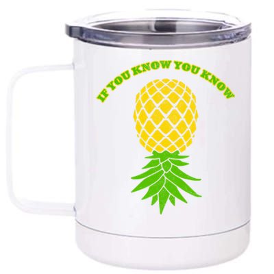 Upside Down Pineapple Gift Sharing Swinger Great Gift 12 oz Stainless Steel Tumbler Cup