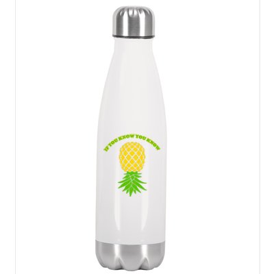 Upside Down Pineapple Gift Sharing Swinger Great Gift Stainless Steel Insulated Water Bottle