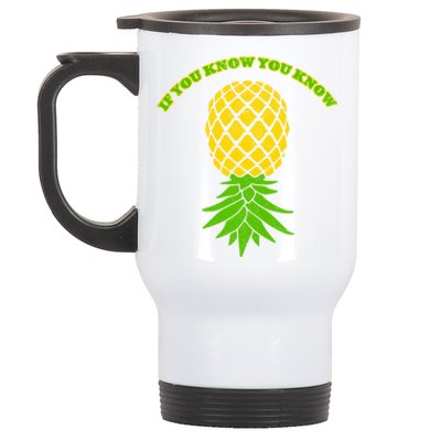 Upside Down Pineapple Gift Sharing Swinger Great Gift Stainless Steel Travel Mug