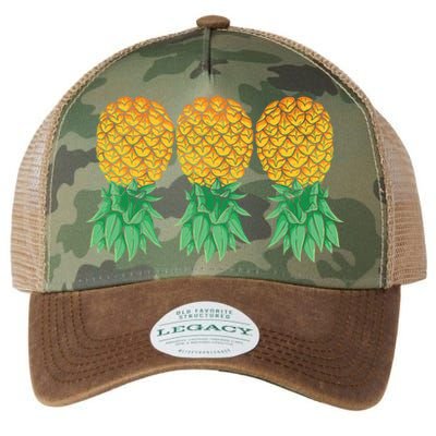 Upside Down Pineapples Gift Polyamory And Polyamorous Cute Gift Legacy Tie Dye Trucker Hat