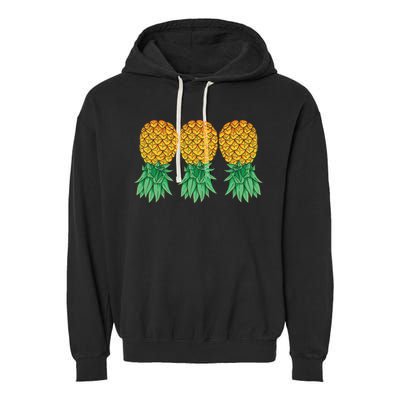Upside Down Pineapples Gift Polyamory And Polyamorous Cute Gift Garment-Dyed Fleece Hoodie