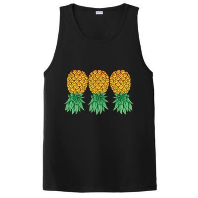 Upside Down Pineapples Gift Polyamory And Polyamorous Cute Gift PosiCharge Competitor Tank