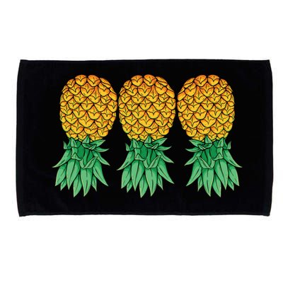Upside Down Pineapples Gift Polyamory And Polyamorous Cute Gift Microfiber Hand Towel