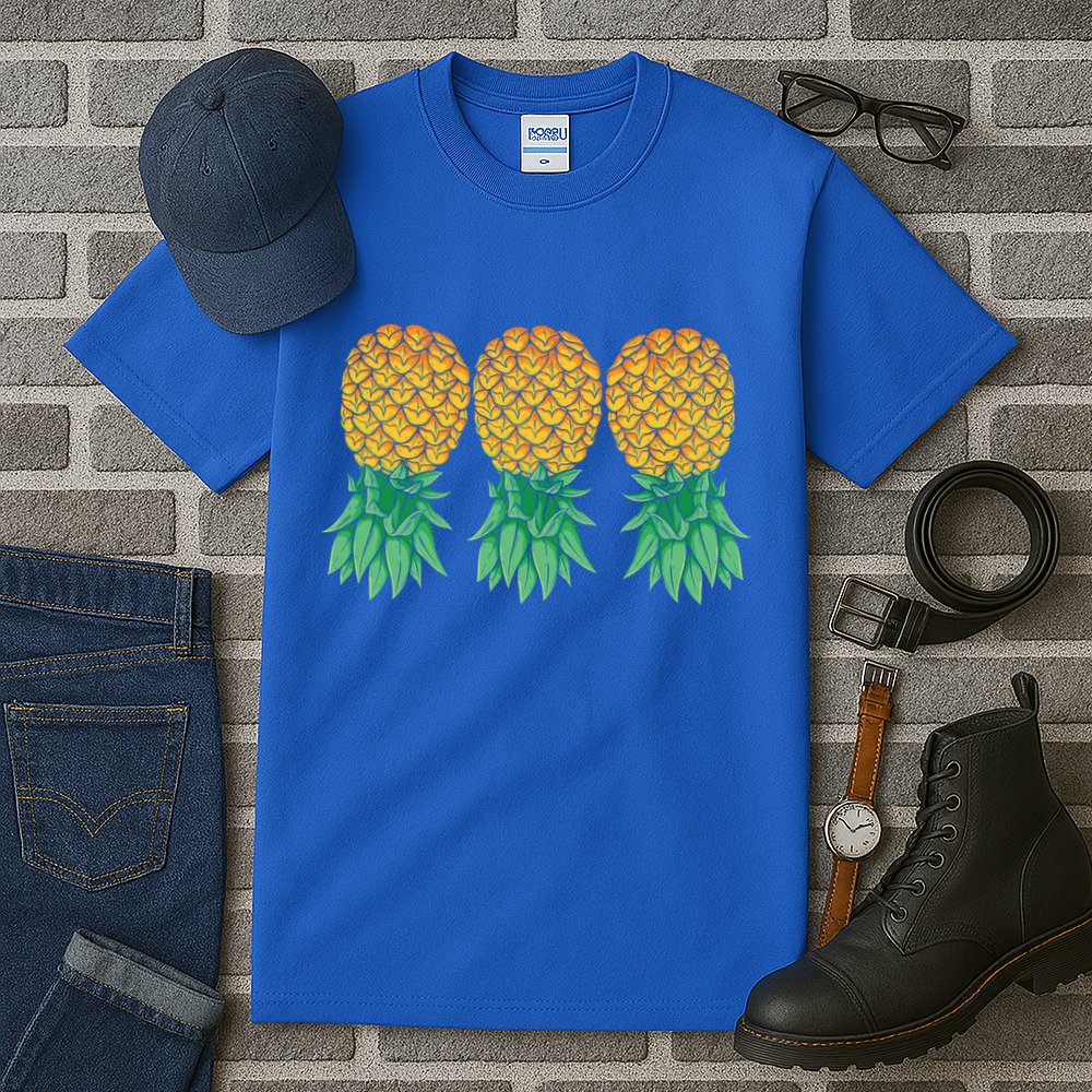 Upside Down Pineapples Gift Polyamory And Polyamorous Cute Gift Tall T-Shirt