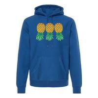 Upside Down Pineapples Gift Polyamory And Polyamorous Cute Gift Premium Hoodie