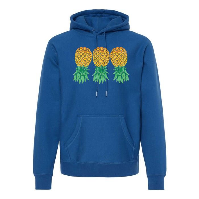 Upside Down Pineapples Gift Polyamory And Polyamorous Cute Gift Premium Hoodie