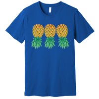 Upside Down Pineapples Gift Polyamory And Polyamorous Cute Gift Premium T-Shirt