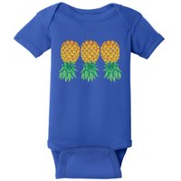 Upside Down Pineapples Gift Polyamory And Polyamorous Cute Gift Baby Bodysuit