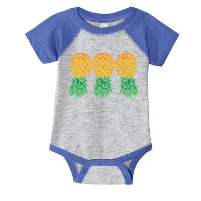 Upside Down Pineapples Gift Polyamory And Polyamorous Cute Gift Infant Baby Jersey Bodysuit