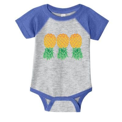 Upside Down Pineapples Gift Polyamory And Polyamorous Cute Gift Infant Baby Jersey Bodysuit