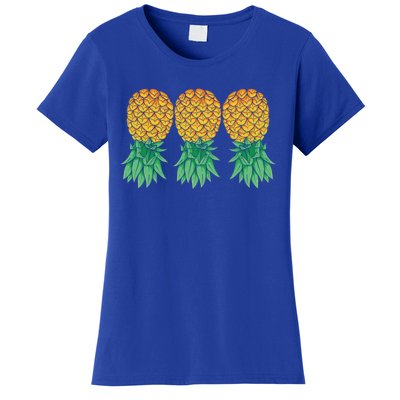 Upside Down Pineapples Gift Polyamory And Polyamorous Cute Gift Women's T-Shirt