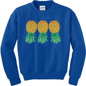 Upside Down Pineapples Gift Polyamory And Polyamorous Cute Gift Kids Sweatshirt