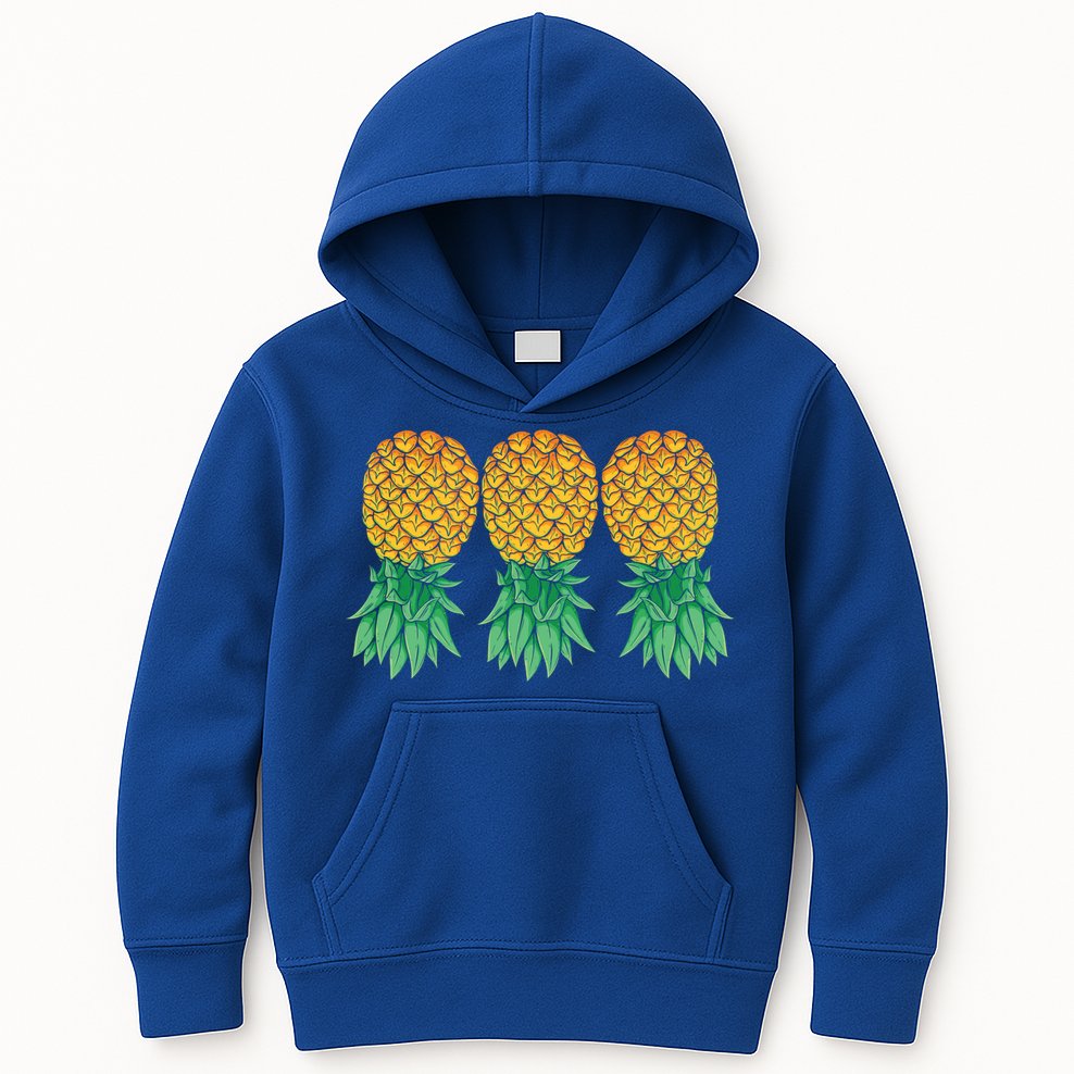 Upside Down Pineapples Gift Polyamory And Polyamorous Cute Gift Kids Hoodie