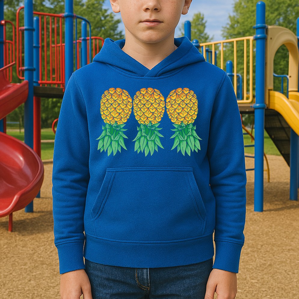 Upside Down Pineapples Gift Polyamory And Polyamorous Cute Gift Kids Hoodie
