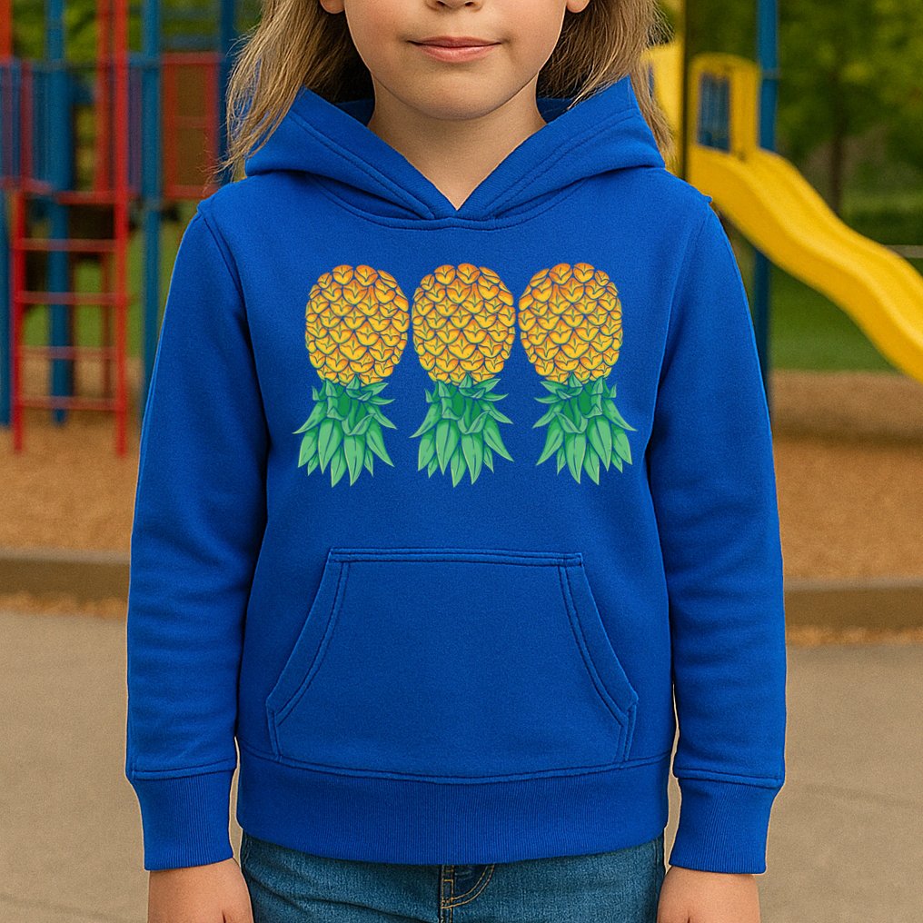 Upside Down Pineapples Gift Polyamory And Polyamorous Cute Gift Kids Hoodie
