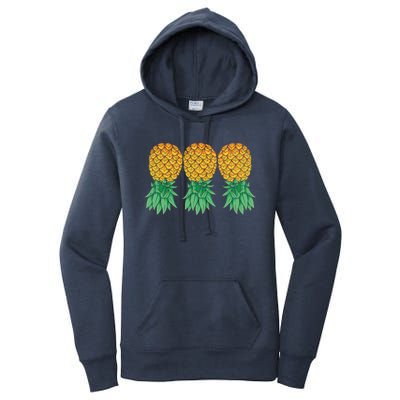 Upside Down Pineapples Gift Polyamory And Polyamorous Cute Gift Women's Pullover Hoodie