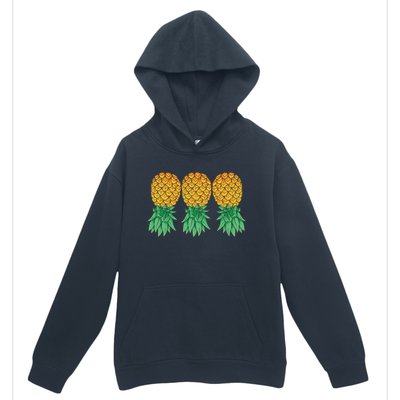 Upside Down Pineapples Gift Polyamory And Polyamorous Cute Gift Urban Pullover Hoodie