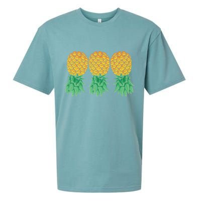 Upside Down Pineapples Gift Polyamory And Polyamorous Cute Gift Sueded Cloud Jersey T-Shirt