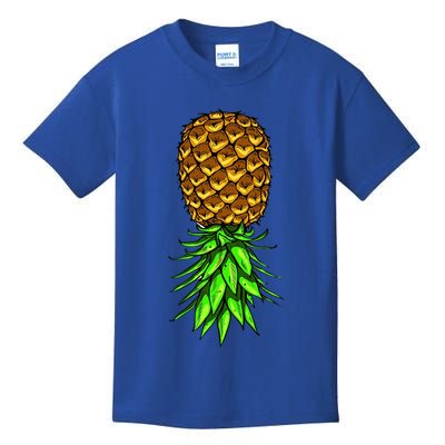 Upside Down Pineapple Gift Tropical Swinger Party Gift Kids T-Shirt
