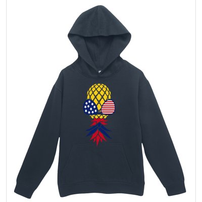 Upside Down Pineapple Sunglasses July 4th Swingers Us Flag Urban Pullover Hoodie