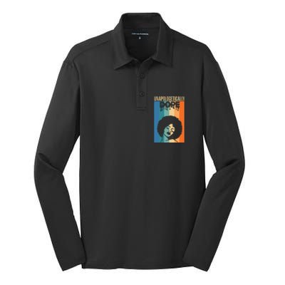 Unapologetically Dope Retro Afro Junenth Black History Funny Gift Silk Touch Performance Long Sleeve Polo