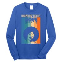 Unapologetically Dope Retro Afro Junenth Black History Funny Gift Long Sleeve Shirt