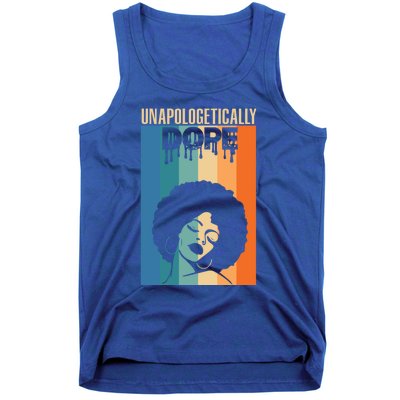 Unapologetically Dope Retro Afro Junenth Black History Funny Gift Tank Top