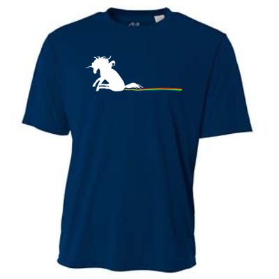 Unicorn Dragging Rainbows- Funny Adults Gifts Cooling Performance Crew T-Shirt