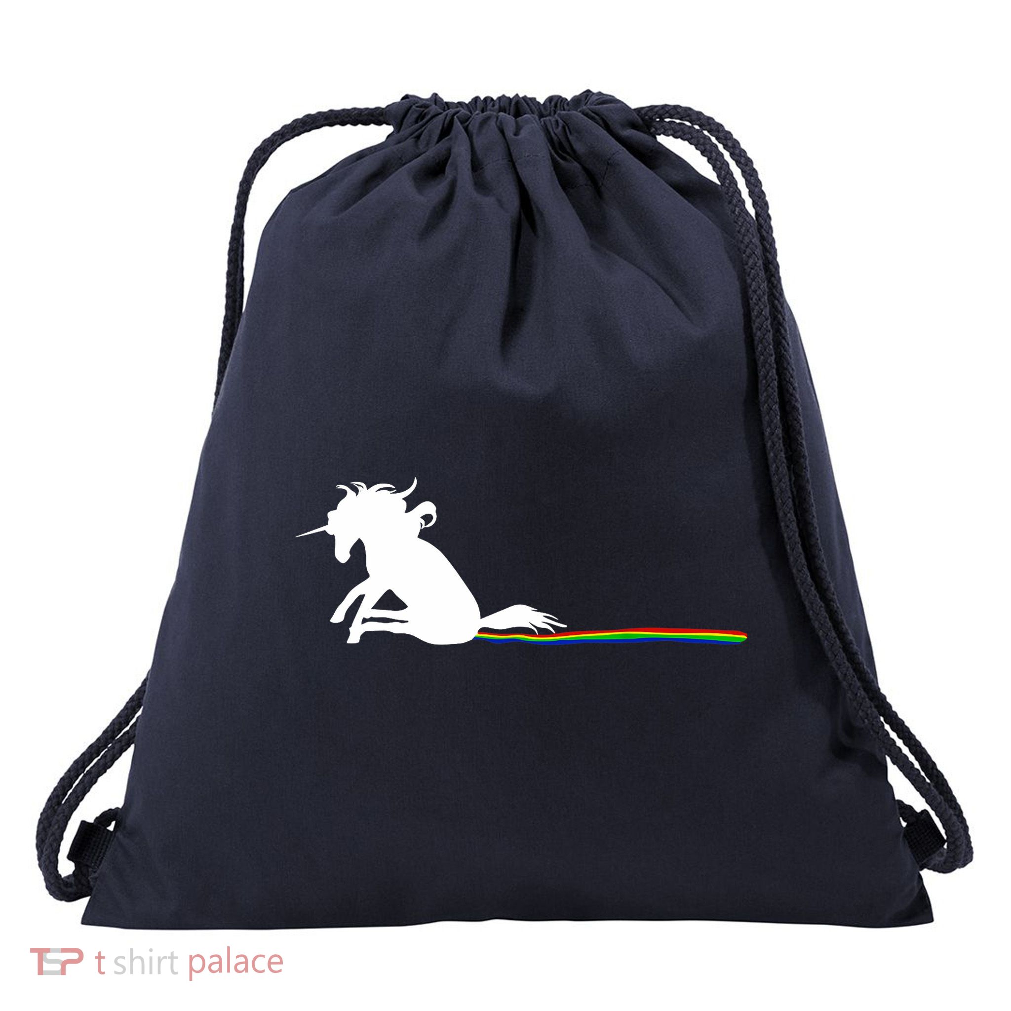 Unicorn Dragging Rainbows- Funny Adults Gifts Drawstring Bag
