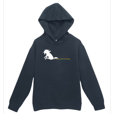 Unicorn Dragging Rainbows- Funny Adults Gifts Urban Pullover Hoodie